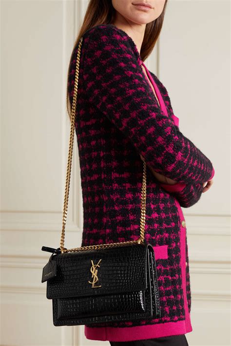 sunset ysl bag small|saint laurent crocodile bag.